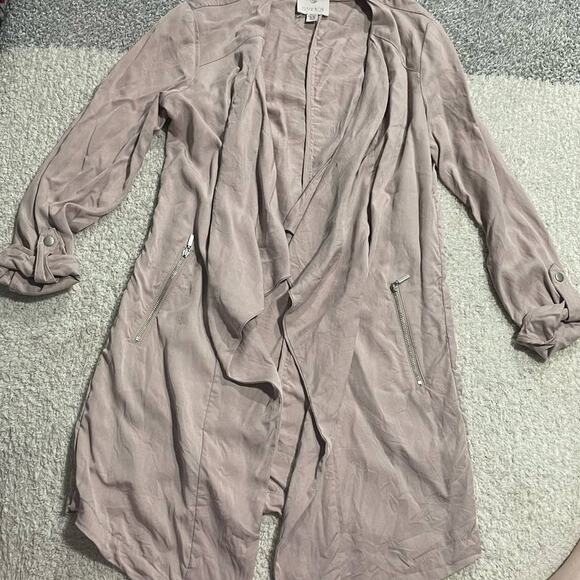 Eliane Rose Tencel Long Sleeve Open Front Cardigan Womens Size XS Waterfall Pink - Picture 11 of 12